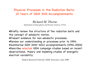 Physical Processes in the Radiation Belts: Richard M. Thorne