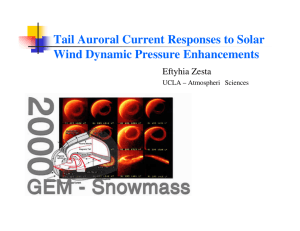 Tail Auroral Current Responses to Solar Wind Dynamic Pressure Enhancements Eftyhia Zesta