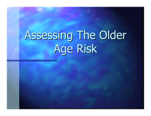 Assessing The Older Age Risk