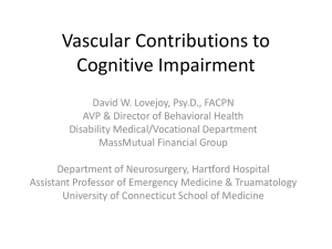 Vascular Contributions to Cognitive Impairment