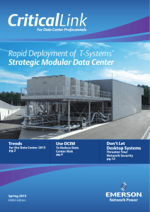Rapid Deployment of  T-Systems’ Strategic Modular Data Center Don’t Let Trends