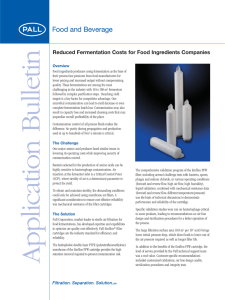 Reduced Fermentation Costs for Food Ingredients Companies