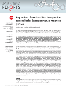A quantum phase transition in a quantum phases Marek M. Rams