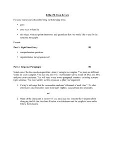 ENG 2P1 Exam Review •  pens