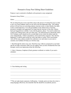 Persuasive Essay Peer Editing Sheet Guidelines
