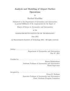 Analysis and Modeling of Airport Surface Operations Harshad Khadilkar