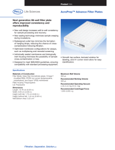 AcroPrep™ Advance Filter Plates Next generation 96-well filter plate reproducibility