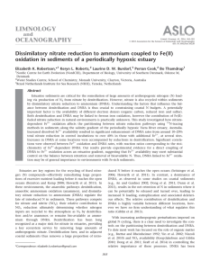 Dissimilatory nitrate reduction to ammonium coupled to Fe(II)