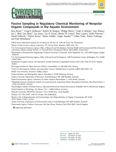 Passive Sampling in Regulatory Chemical Monitoring of Nonpolar