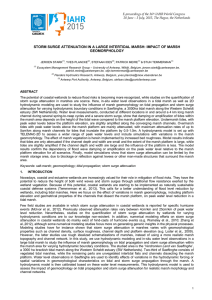 STORM SURGE ATTENUATION IN A LARGE INTERTIDAL MARSH: IMPACT OF... GEOMORPHOLOGY  E-proceedings of the 36