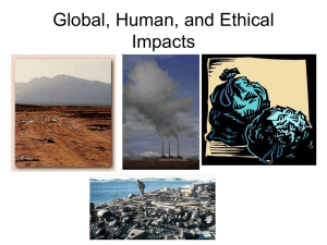 Global, Human, and Ethical Impacts