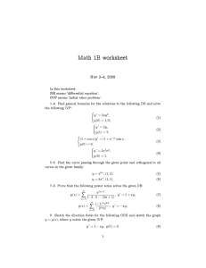 Math 1B worksheet Nov 2{4, 2009