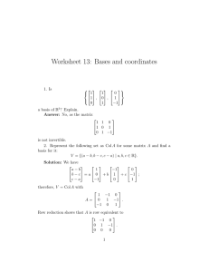 Worksheet 13: Bases and coordinates