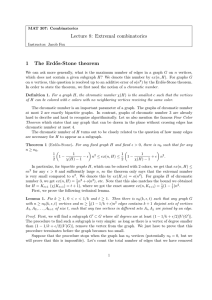 Lecture 8: Extremal combinatorics 1 The Erd˝ os-Stone theorem