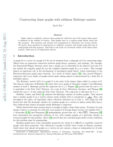 Constructing dense graphs with sublinear Hadwiger number Jacob Fox