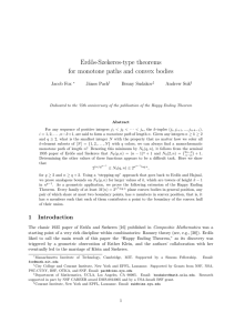 Erd˝ os-Szekeres-type theorems for monotone paths and convex bodies Jacob Fox