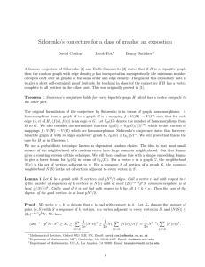 Sidorenko’s conjecture for a class of graphs: an exposition David Conlon