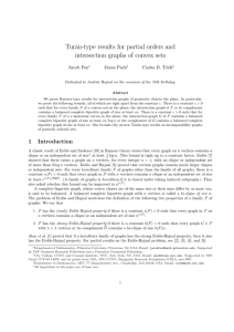 Tur´an-type results for partial orders and intersection graphs of convex sets