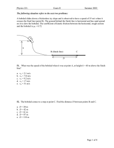 Physics 221. Exam II Summer 2003