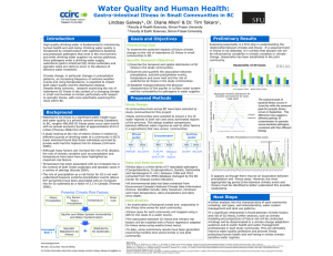 Water Quality and Human Health: Lindsay Galway¹, Dr. Diana Allen