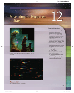 12 Measuring the Properties of Stars Chapter Objectives