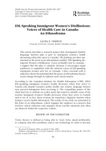 Health Care for Women International ISSN: 0739-9332 print / 1096-4665 online
