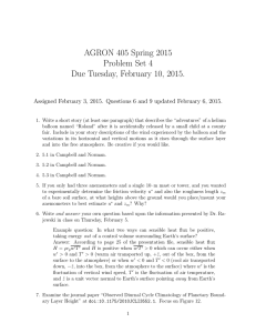 AGRON 405 Spring 2015 Problem Set 4 Due Tuesday, February 10, 2015.