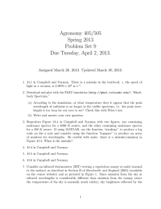 Agronomy 405/505 Spring 2013 Problem Set 9 Due Tuesday, April 2, 2013.