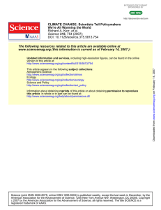 Richard A. Kerr, , 754 (2007); DOI: 10.1126/science.315.5813.754