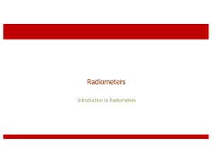 Radiometers Introduction to Radiometers
