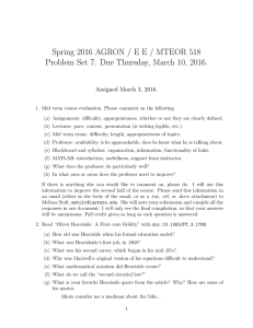 Spring 2016 AGRON / E E / MTEOR 518