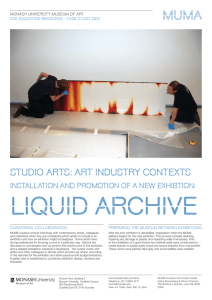 Liquid Archive studio arts: art industry contexts