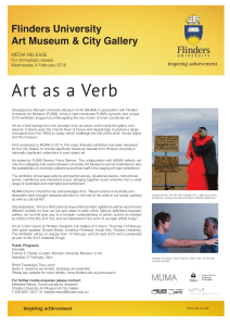 Art as a Verb  Flinders University Art Museum &amp; City Gallery