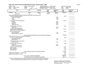 Table 10A. Income and Cash Operating Summary; Upland Cotton, 1998