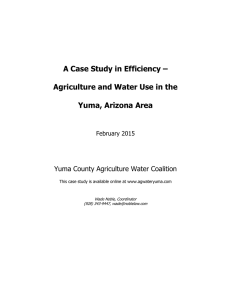 A Case Study in Efficiency – Yuma, Arizona Area