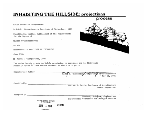 INHABITING  THE HILLSIDE: projections process