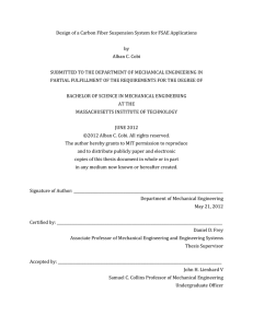 Design of a Carbon Fiber Suspension System for FSAE Applications    by  Alban C. Cobi 
