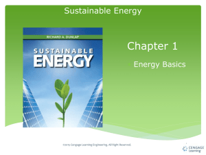 Chapter 1 Sustainable Energy 