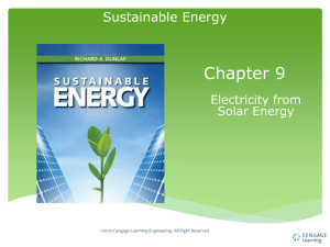 Chapter 9 Sustainable Energy  