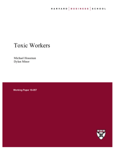 Toxic Workers  Michael Housman Dylan Minor