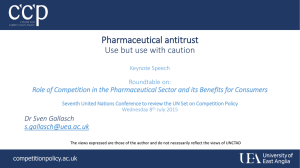 Pharmaceutical antitrust Use but use with caution