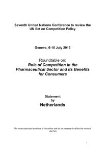 Roundtable on: Role of Competition in the Pharmaceutical Sector and its Benefits