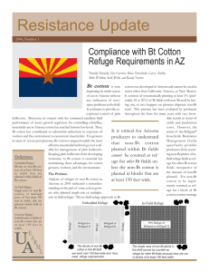 Resistance Update Compliance with Bt Cotton Refuge Requirements in AZ Serving Arizona