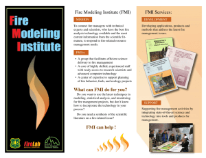 FMI Services: Fire Modeling Institute (FMI)