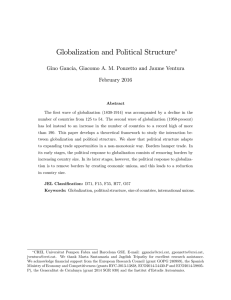 Globalization and Political Structure February 2016