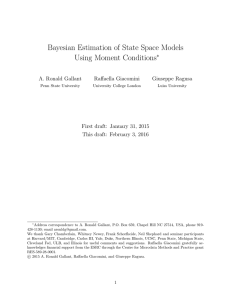 Bayesian Estimation of State Space Models Using Moment Conditions