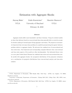 Estimation with Aggregate Shocks Jinyong Hahn Guido Kuersteiner Maurizio Mazzocco