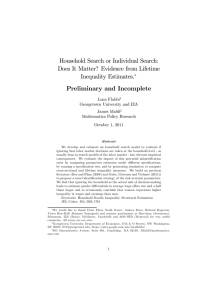 Household Search or Individual Search: Does It Matter? Evidence from Lifetime