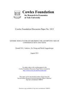 Cowles Foundation for Research in Economics at Yale University