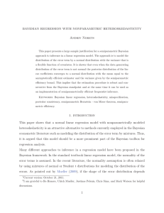 Andriy Norets BAYESIAN REGRESSION WITH NONPARAMETRIC HETEROSKEDASTICITY